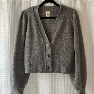 H&M Gray Wool-blend Cardigan